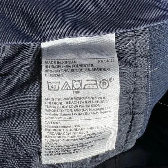 Banana Republic Women’s 2 Avery Blue Windowpane Plaid Crop Trouser Dress Pant XS - Picture 16 of 16